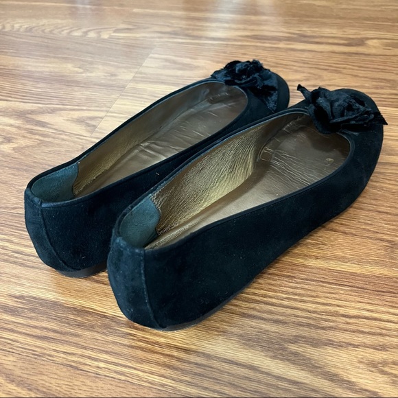 Joan & David Velvet Suede Flower Ballet Flat - Picture 6 of 12
